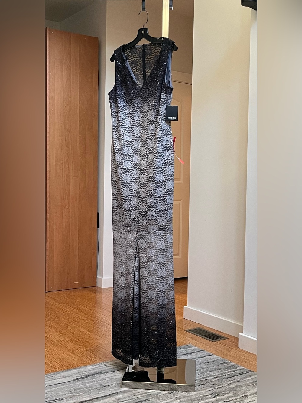 Gray-Black Lace Dress